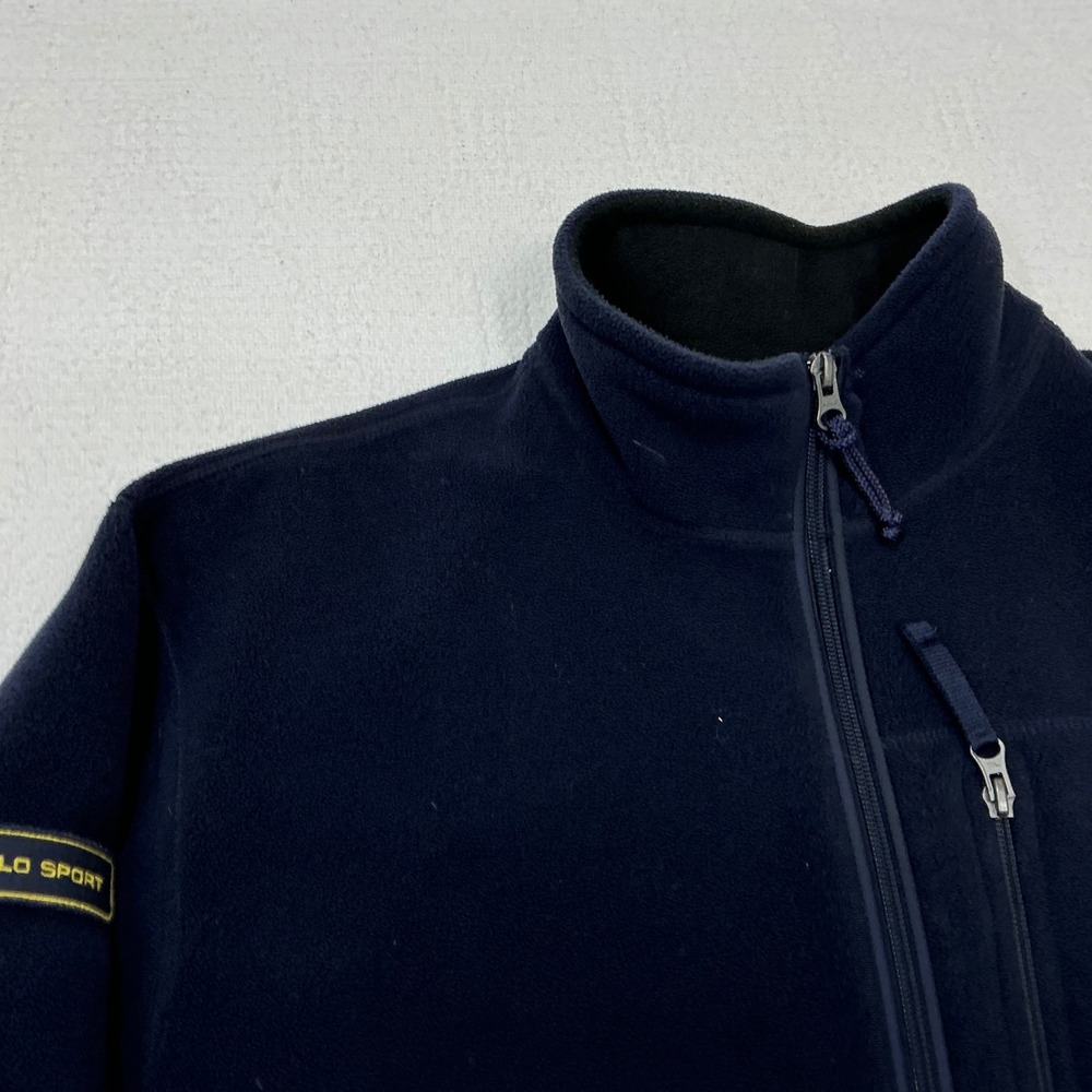 Polo Sport Ralph Lauren Mens Navy Blue Full Zip Polartec Fleece Jacket Size‎ L